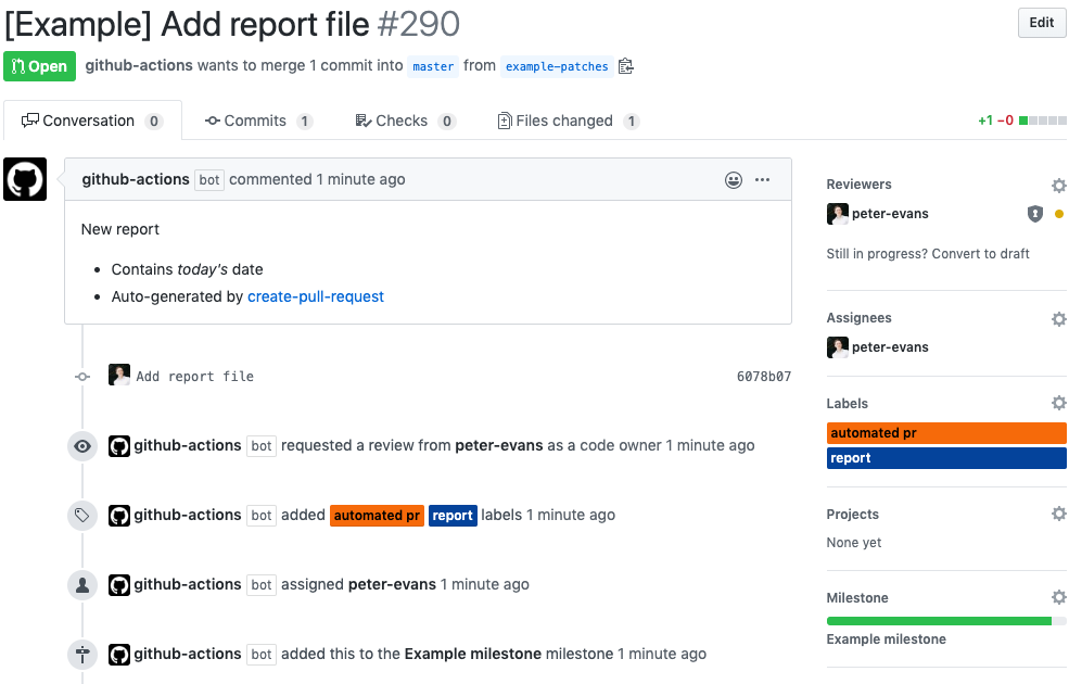 Pull Request Example